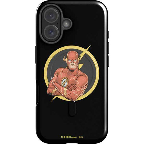 DC Comics The Flash Folded Arms Pose iPhone 16 Plus Magsafe Impact Case