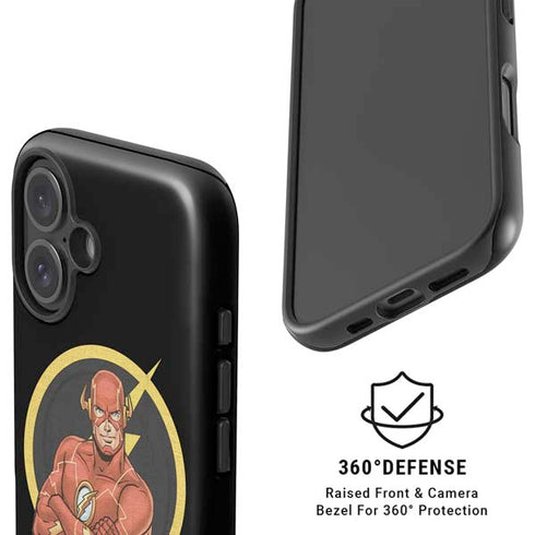 DC Comics The Flash Folded Arms Pose iPhone 16 Plus Magsafe Impact Case