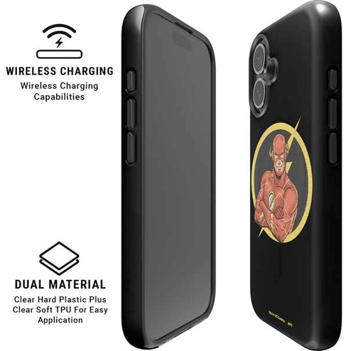 DC Comics The Flash Folded Arms Pose iPhone 16 Plus Magsafe Impact Case