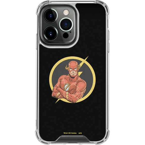 DC Comics The Flash Folded Arms Pose iPhone 16 Pro Clear Case