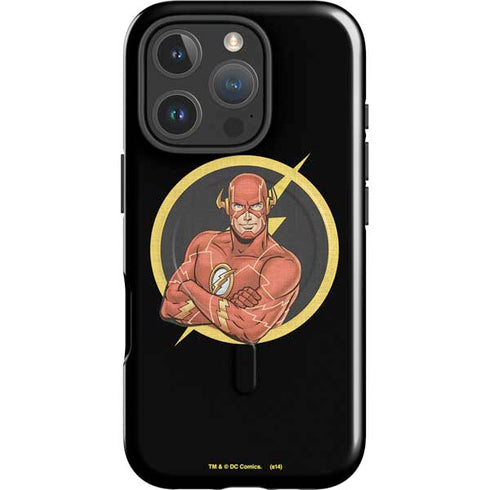 DC Comics The Flash Folded Arms Pose iPhone 16 Pro Magsafe Impact Case