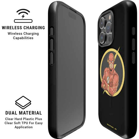 DC Comics The Flash Folded Arms Pose iPhone 16 Pro Magsafe Impact Case