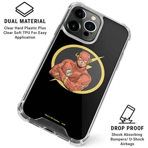 DC Comics The Flash Folded Arms Pose iPhone 16 Pro Max Clear Case