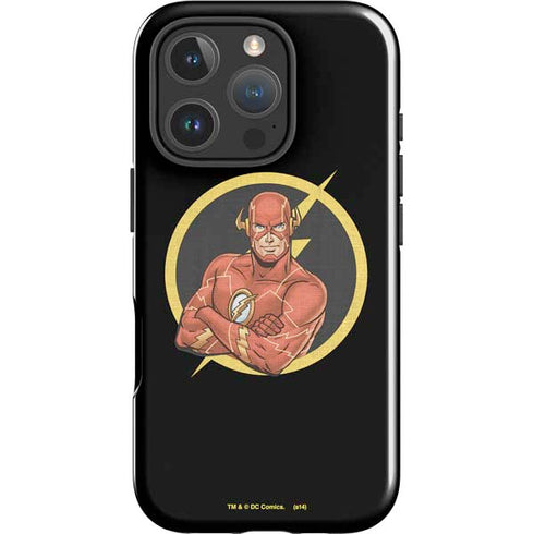 DC Comics The Flash Folded Arms Pose iPhone 16 Pro Max Impact Case
