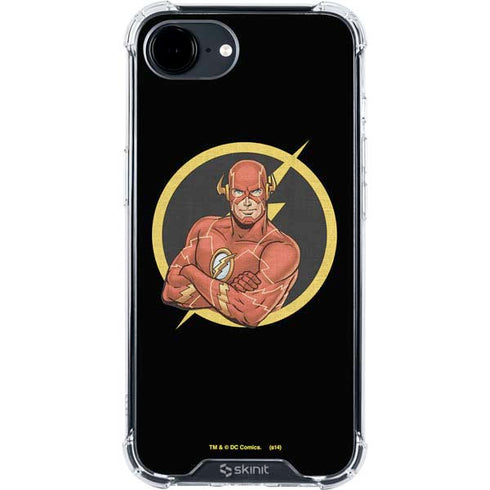 DC Comics The Flash Folded Arms Pose iPhone 16e Clear Case