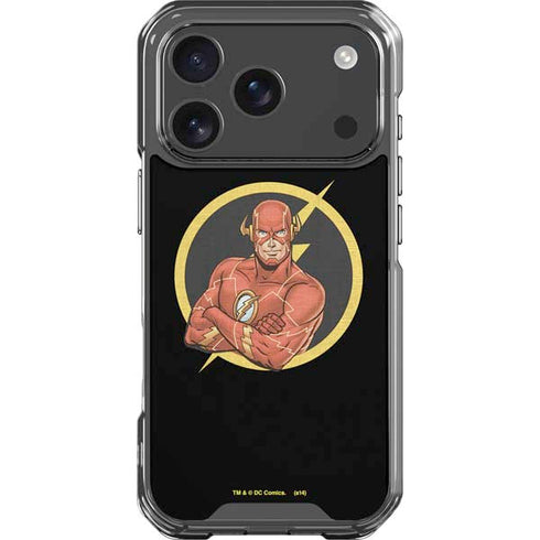 DC Comics The Flash Folded Arms Pose iPhone 18 Pro Clear Case
