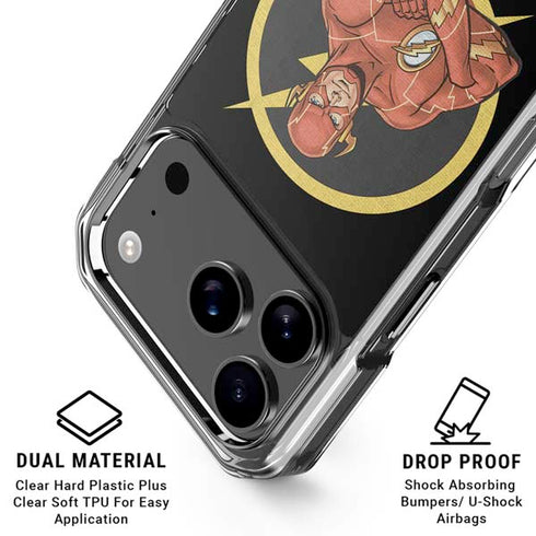 DC Comics The Flash Folded Arms Pose iPhone 18 Pro Clear Case
