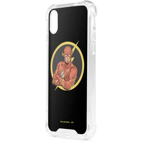 DC Comics The Flash Folded Arms Pose iPhone XS Clear Case
