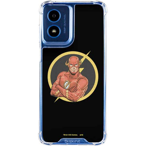 DC Comics The Flash Folded Arms Pose Moto G Play 4G (2024) Clear Case