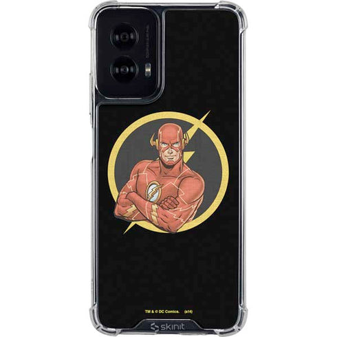 DC Comics The Flash Folded Arms Pose Moto G Power 5G (2024) Clear Case