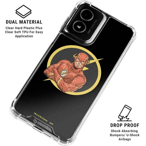 DC Comics The Flash Folded Arms Pose Moto G Power 5G (2024) Clear Case