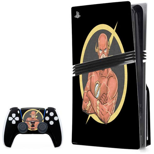 DC Comics The Flash Folded Arms Pose PS5 Pro Disk Bundle Skin