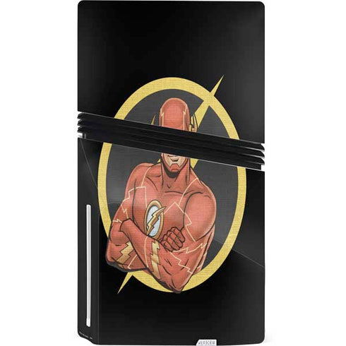 DC Comics The Flash Folded Arms Pose PS5 Pro Disk Console Skin
