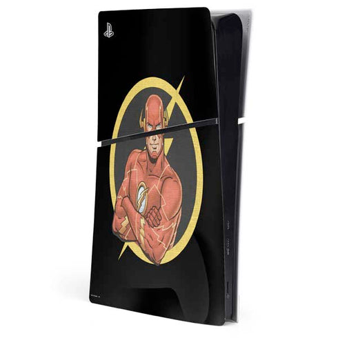 DC Comics The Flash Folded Arms Pose PS5 Slim Digital Edition Console Skin