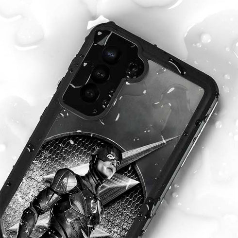 The Justice League (2017) Flash Poster Galaxy S24 Plus Waterproof Case