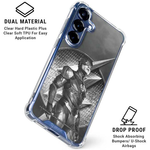The Justice League (2017) Flash Poster Galaxy S25 Plus Clear Case