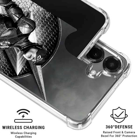 The Justice League (2017) Flash Poster Galaxy S26 Plus Clear Case