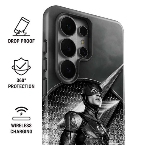 The Justice League (2017) Flash Poster Galaxy S26 Ultra Impact Case