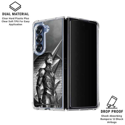 The Justice League (2017) Flash Poster Galaxy Z Fold6 Clear Case