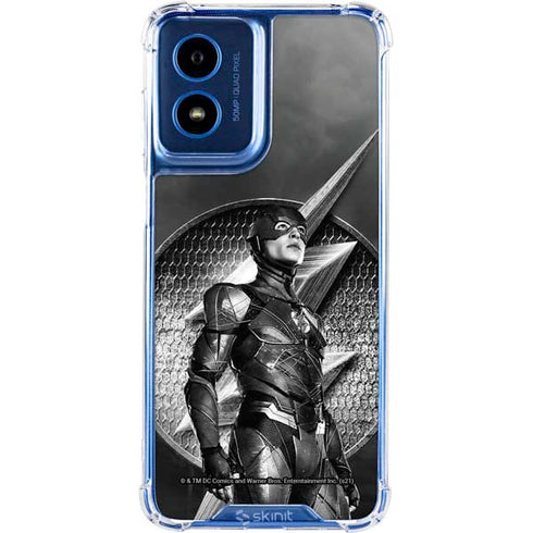 The Justice League (2017) Flash Poster Moto G 5G (2024) Clear Case