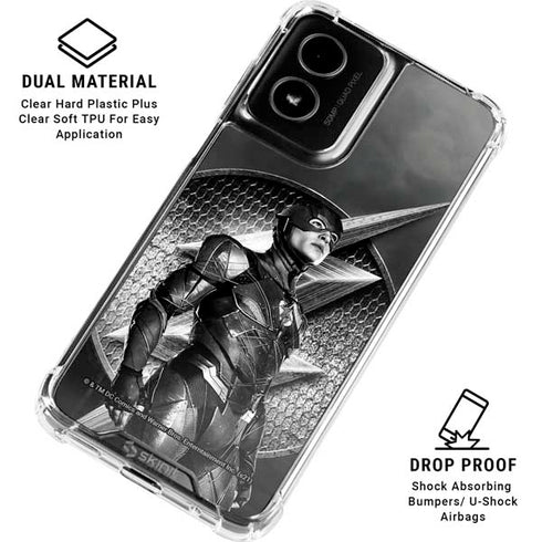 The Justice League (2017) Flash Poster Moto G Power 5G (2024) Clear Case
