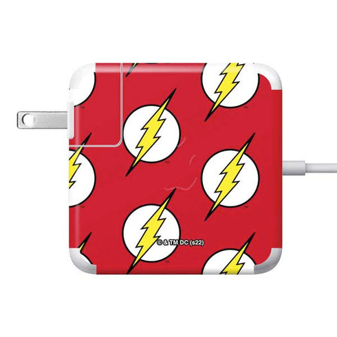 DC Comics The Flash Logo Pattern 85W Power Adapter (15 and 17 inch MacBook Pro Charger) Skin
