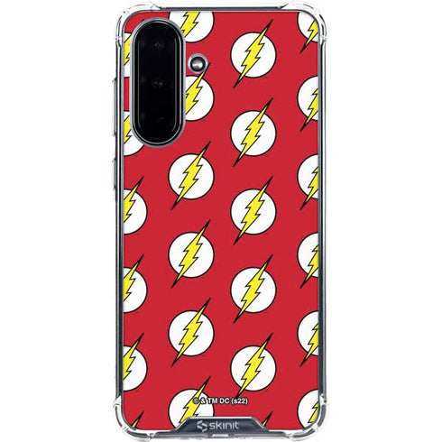 DC Comics The Flash Logo Pattern Galaxy A36 5G Clear Case