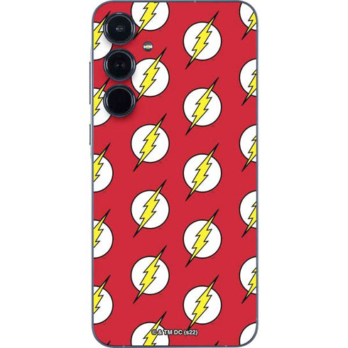 DC Comics The Flash Logo Pattern Galaxy A55 5G Skin