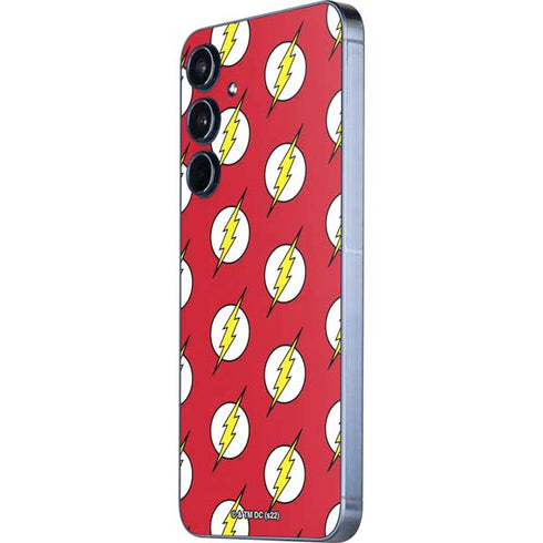 DC Comics The Flash Logo Pattern Galaxy A55 5G Skin