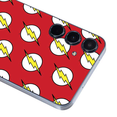 DC Comics The Flash Logo Pattern Galaxy A55 5G Skin