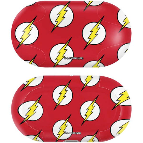 DC Comics The Flash Logo Pattern Galaxy Buds Plus Skin