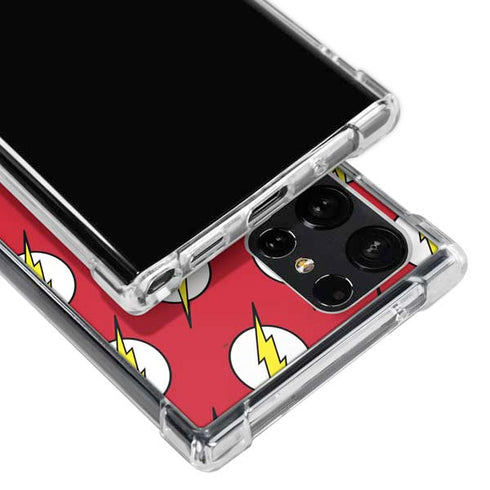 DC Comics The Flash Logo Pattern Galaxy S23 Ultra Clear Case