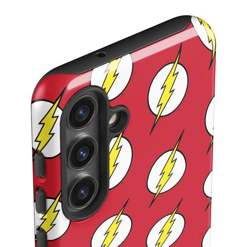 DC Comics The Flash Logo Pattern Galaxy S25 Impact Case