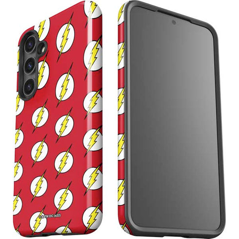 DC Comics The Flash Logo Pattern Galaxy S25 Impact Case