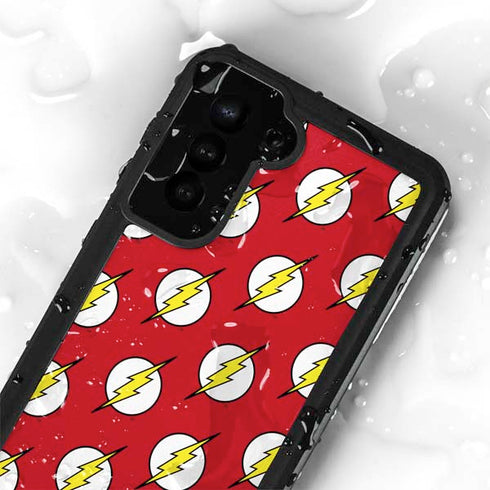 DC Comics The Flash Logo Pattern Galaxy S24 Plus Waterproof Case