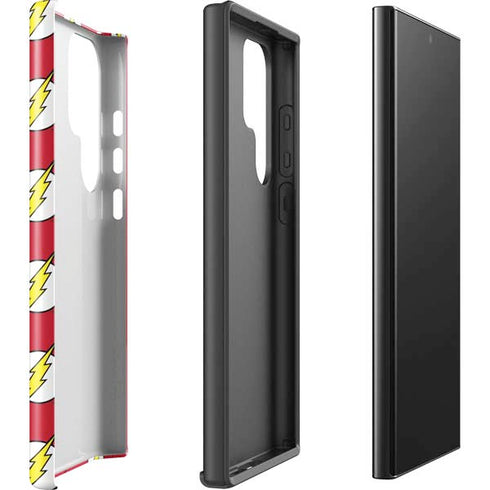 DC Comics The Flash Logo Pattern Galaxy S25 Ultra Impact Case