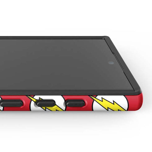 DC Comics The Flash Logo Pattern Galaxy S25 Ultra Impact Case