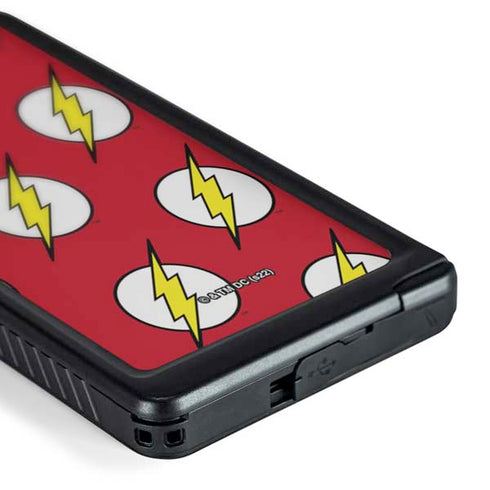 DC Comics The Flash Logo Pattern Galaxy S24 Ultra Waterproof Case