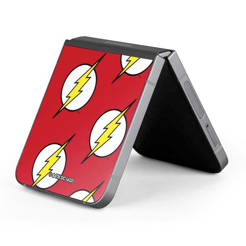 DC Comics The Flash Logo Pattern Galaxy Z Flip6 Skin