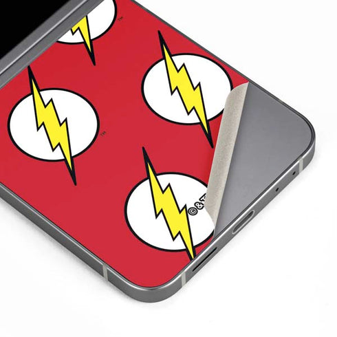 DC Comics The Flash Logo Pattern Galaxy Z Flip6 Skin