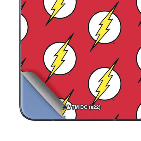 DC Comics The Flash Logo Pattern Galaxy Z Fold5 5G Skin