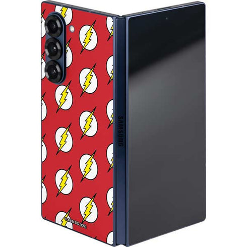 DC Comics The Flash Logo Pattern Galaxy Z Fold6 Skin