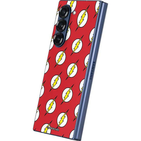 DC Comics The Flash Logo Pattern Galaxy Z Fold6 Skin