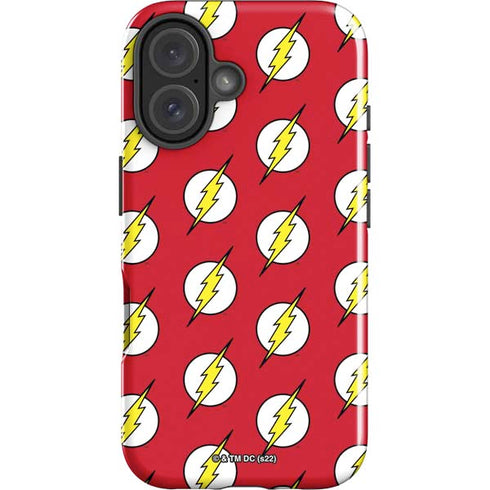 DC Comics The Flash Logo Pattern iPhone 16 Impact Case