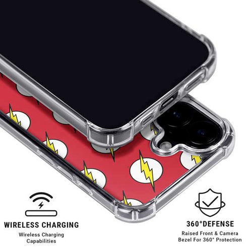 DC Comics The Flash Logo Pattern iPhone 16 MagSafe Case