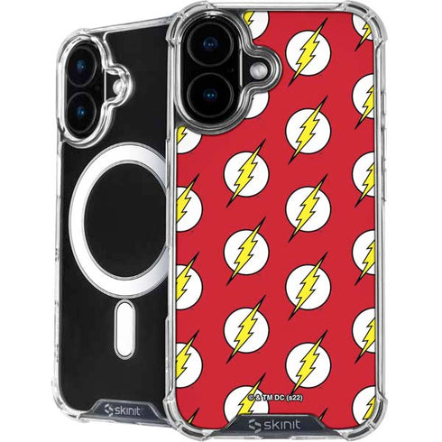DC Comics The Flash Logo Pattern iPhone 16 Plus MagSafe Case