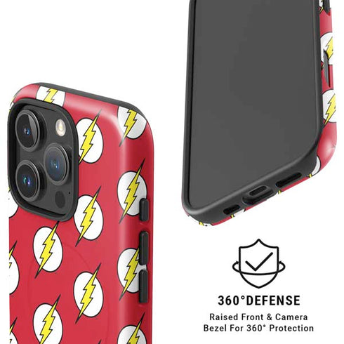 DC Comics The Flash Logo Pattern iPhone 16 Pro Magsafe Impact Case