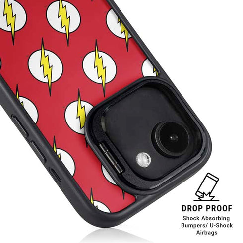 DC Comics The Flash Logo Pattern iPhone 16e Kickstand Case