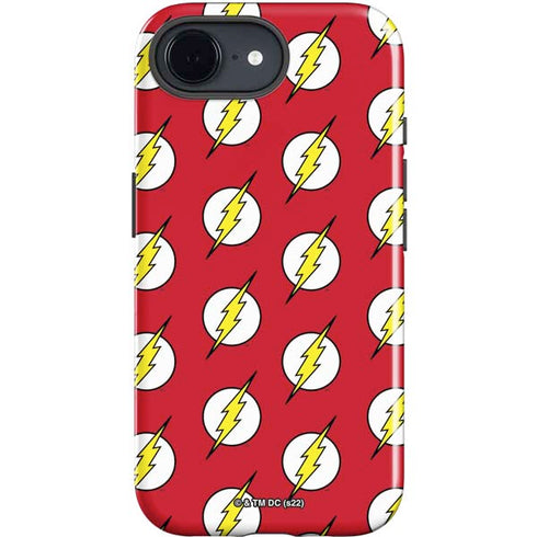 DC Comics The Flash Logo Pattern iPhone 16e Impact Case