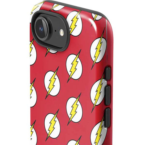 DC Comics The Flash Logo Pattern iPhone 16e Impact Case